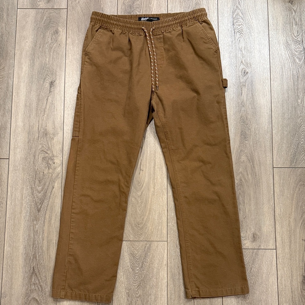 Brooklyn Cloth Pull-On Carpenter/Cargo Brown Men's Pants Drawstring Medium